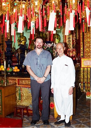 Csaba Lu with taoist master