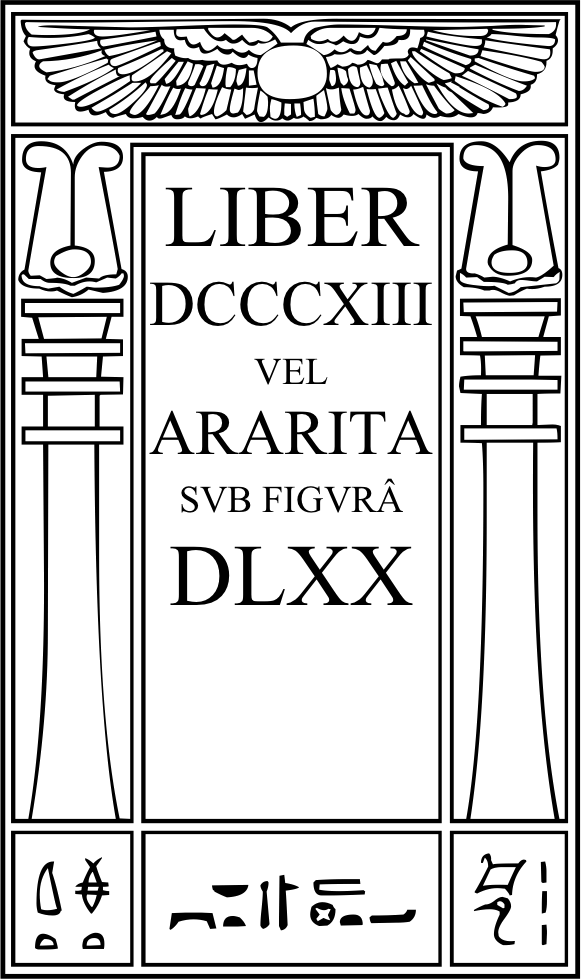 Liber DCCCXIII vel ARARITA sub figurâ DLXX