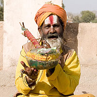 Sadhu in Orcha (by  bethhowe1