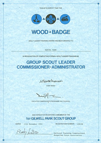 Wood Badge Scout Commissioner