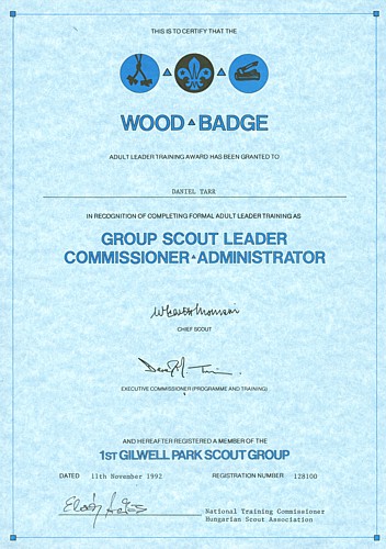 Wood Badge Scout Commissioner