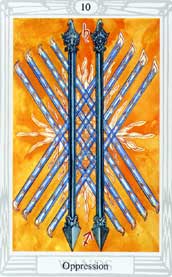 Tarot Wands 10