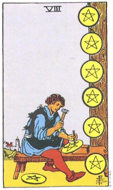 Tarot Pentacles 8