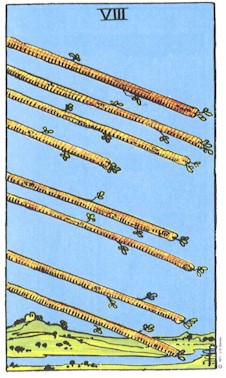 Tarot Wands 8