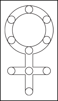 symbol of Venus on the Tree of Life