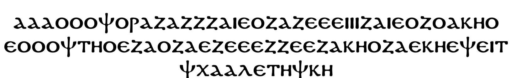 EOOOYTHŌEZAOZAEZĒĒĒZZĒĒZAOZAKHŌZAĒKHEYEIT YXAALETHYKH