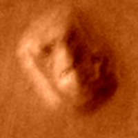 Viking image 70A13 - Colorized Face on Mars