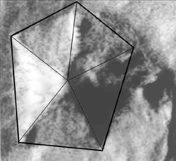 Five-sided Pyramid on Mars DM Pyramid